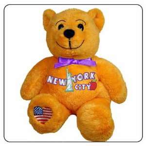   New York City Symbolz Plush Orange Bear Stuffed Animal Toys & Games