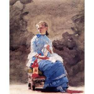  Oil Painting Woman Sewing Winslow Homer Hand Painted Art 