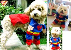 PET/DOG/CAT cloth super man costume any size super cool  