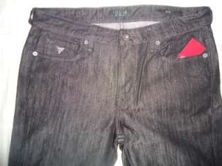 New MENS GUESS SKINNY BLACK RINSE WASH JEANS 31 33 $108  