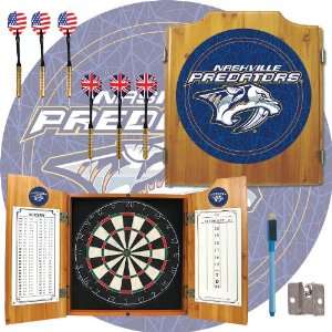 NHL Nashville Predators Dart Cabinet includes Darts and Board (fls)
