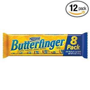 Nestle Butterfinger 8 Pack Multipack, 5.2 Ounce Packages (Pack of 12)