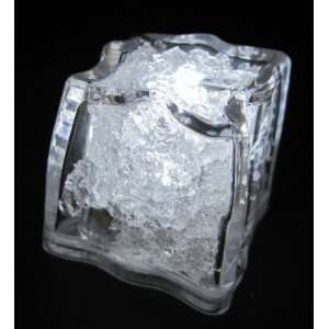    1 WHITE Litecubes brand plastic LED ice cube 