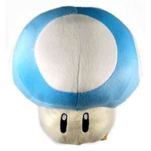  Super Mario 10x12 Blue Mushroom Plush   Limited Quantity 