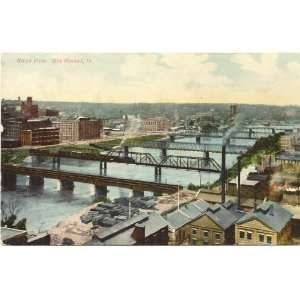   1908 Vintage Postcard River View of Des Moines Iowa 