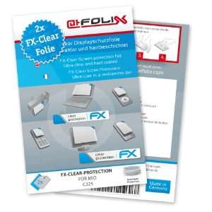  2 x atFoliX FX Clear Invisible screen protector for Mio C325 