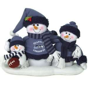   Seahawks Plush Snowman Family Christmas Decoration