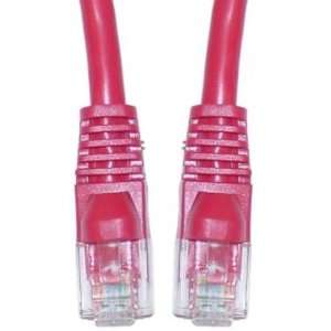  CAT5E Cable, UTP, with Molded Boot, Red, 350MHz, 15 ft 