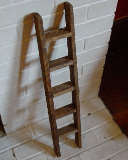 Rustic Barn Wood Ladder Primitive Antique Style Decor B  