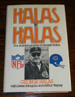   HALAS BY HALAS Book CHICAGO BEARS Papa Bear PSA/DNA Letter  