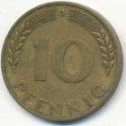 GERMANY, Federal Republic  1949 D, 10 Pfennig   KM# 103