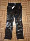 Womens Gap Lined Black Leather Boot Pants Jeans 4 NWT 28 x 30