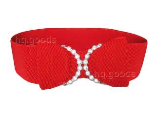Black/Red Elastic Waist Stretch Bounce Corset Belt XS M  
