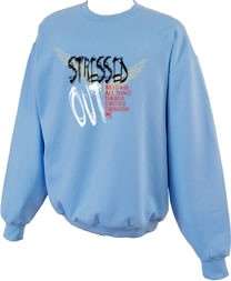 Stressed Out Angel Wings Christian Sweatshirt S  5x  