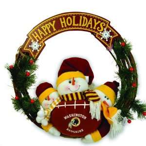  Washington Redskins Styro Snowman Wreath
