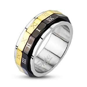   Roman Numeral Dual Spinner Ring   Size 7 West Coast Jewelry Jewelry