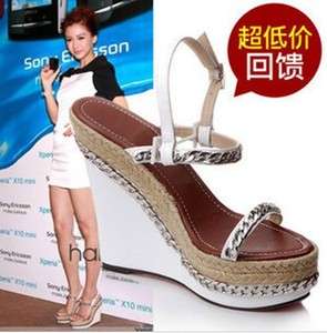Women wedges heel special high heel gladiator strappy sandals shoes 