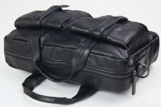   Leather Tote 14 Laptop Briefcase Case Shoulder Business Bag  