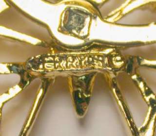 Vintage Signed Jerrys Butterfly Rhinestone Pin Brooch  
