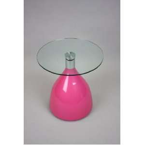    19 Round Side Table   Pink Candy Drop Base