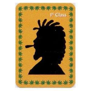   Man Smoking Joint) (Stamp Style)   Sticker / Decal (Marijuana / Hemp