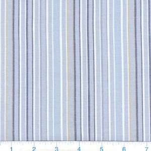  44 Wide Yarn Dyed Stretch Shirting Striped Greys Fabric 
