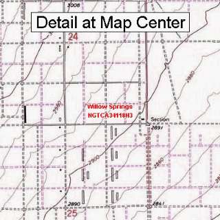  USGS Topographic Quadrangle Map   Willow Springs 