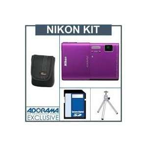  Nikon Coolpix S100 Digital Camera Kit   Purple   with 4GB 