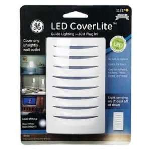   LED CoverLite White Finish Outlet Cover Night Light