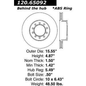  Centric Parts Inc. 120.65092 Rear Disc Brake Rotor 