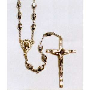   Silver Plated Rosary with 6mm Plastic Beads   MADE IN ITALY Jewelry