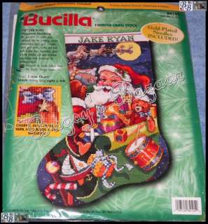Bucilla JOLLY OLD ST. NICK STOCKING Santa Counted Cross Stitch 