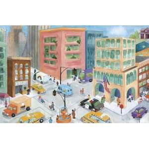    Kids Value Murals Large Busy City Value Wall Mural