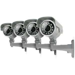 New 4 Long Range Night Vision Hi Res Indoor/Outdoor Color CCD Cameras 