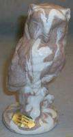 St. Helens Ash Ware Owl Figurien Brown Swirl  