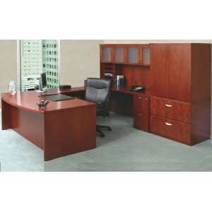   Group Mira Bow Front Desk Executive U Suite with Storage Office