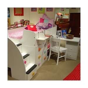   Furniture Sierra Captains Bed with Desk and Storage Stairs Furniture