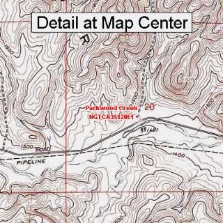  USGS Topographic Quadrangle Map   Packwood Creek 