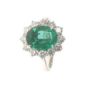  18Carati Emerald and diamond ring 1.18 ct.   AF0500 6 