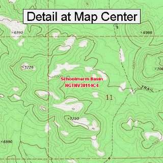  USGS Topographic Quadrangle Map   Schoolmarm Basin, Nevada 