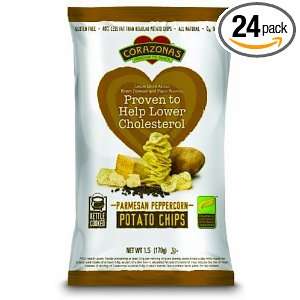 Corazonas Parmesan Peppercorn Potato Chips, 1.5 Ounce (Pack of 24)