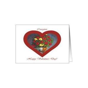  Caregiver Valentines Red Heart Flowers Card Health 