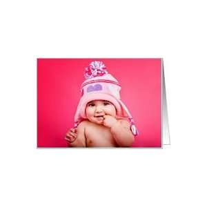  Little girl with fingers in her mouth Card Health 