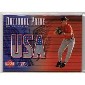  2003 Upper Deck Dustin Pedroia Game Used Jersey Baseball 