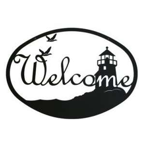  Lighthouse & Birds Welcome Sign Patio, Lawn & Garden