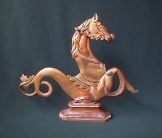 VINTAGE Bronze HIPPOCAMP Figural DOORSTOP Sea Horse  