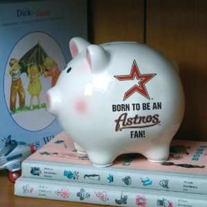  HOUSTON ASTROS Born To Be Personalized Team Logo PIGGY BANK 