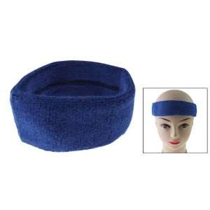   Adult Sports Athletic Blue Elastic Sweat Absorb Headband Sweatband