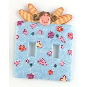   Girls Blue Double Lightswitch Plate   Room Accent Decor Everything