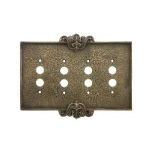   Push Button Switch Plate In Antique By Hand Finish.